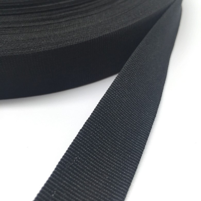 3cm polyester black plain ribbon 30#
