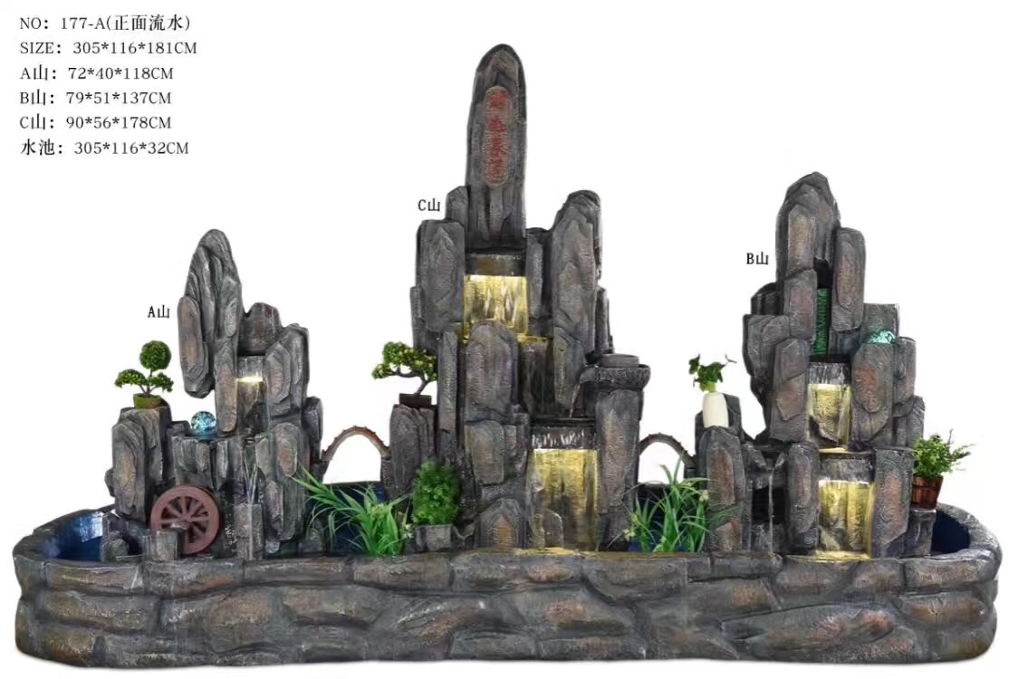 诸葛工艺庭院流水摆件阳台鱼池造景顶楼花园装饰布置景观鱼缸喷泉雾化加湿器爆款7279-57详情图20