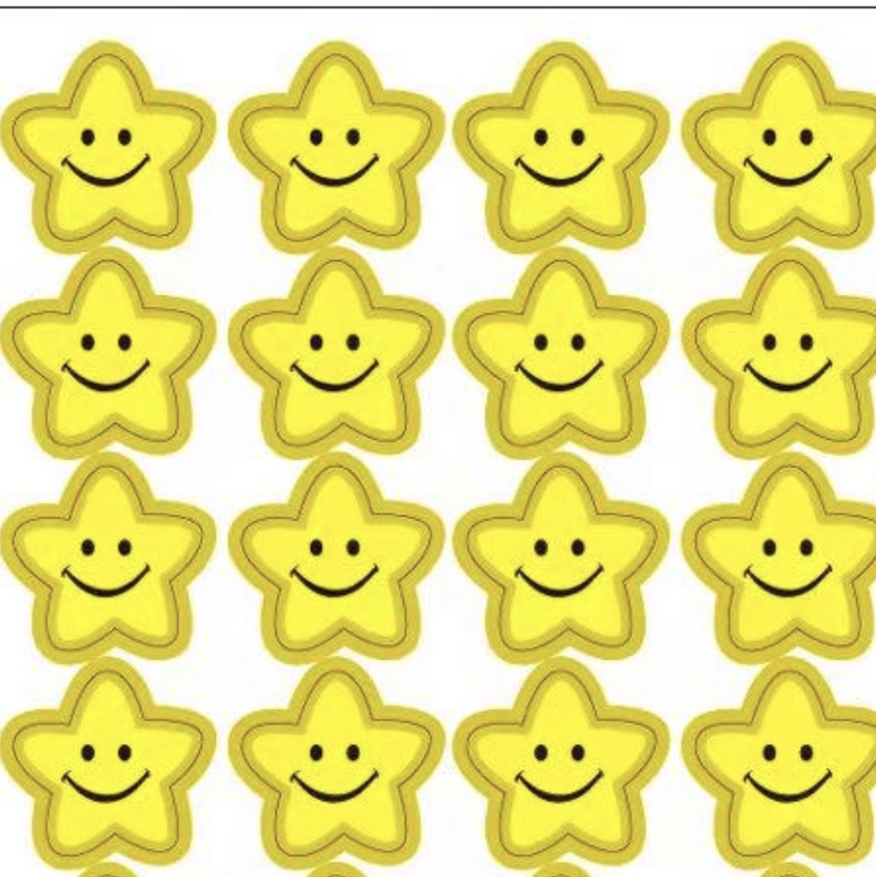 贴画儿童幼儿园奖励粘贴笑脸黄色五角星星立体早教卡通动漫贴纸