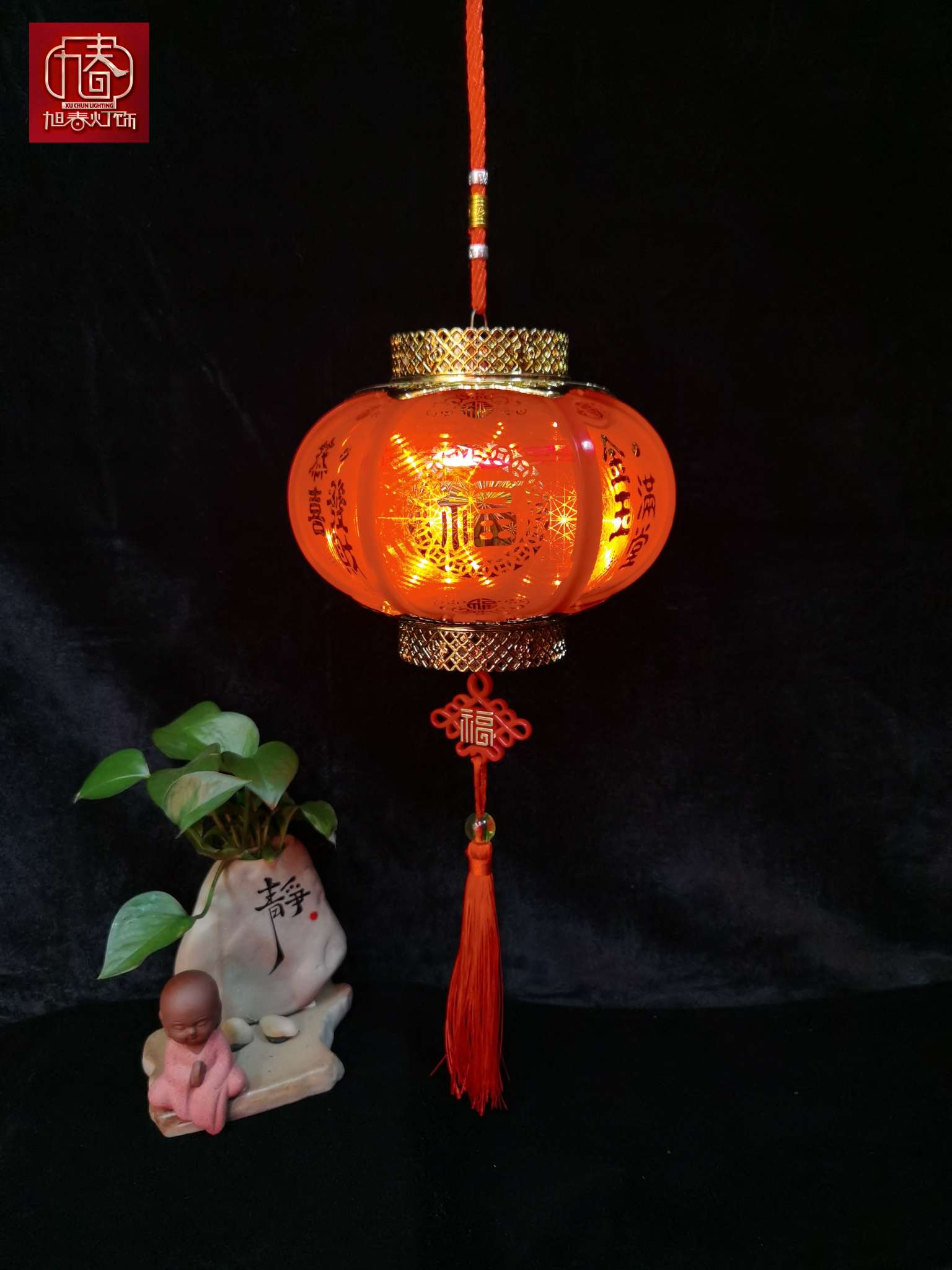 New portable battery-powered music luminous children's Lantern Festival with flashing lights Specification drawing
