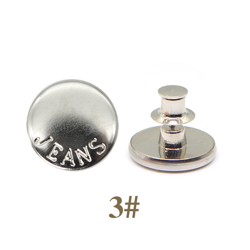 Large 20Mm Waist Button No Nail Detachable Universal Button Jeans Adjust Big Change Small Shrink-Free Button undefined