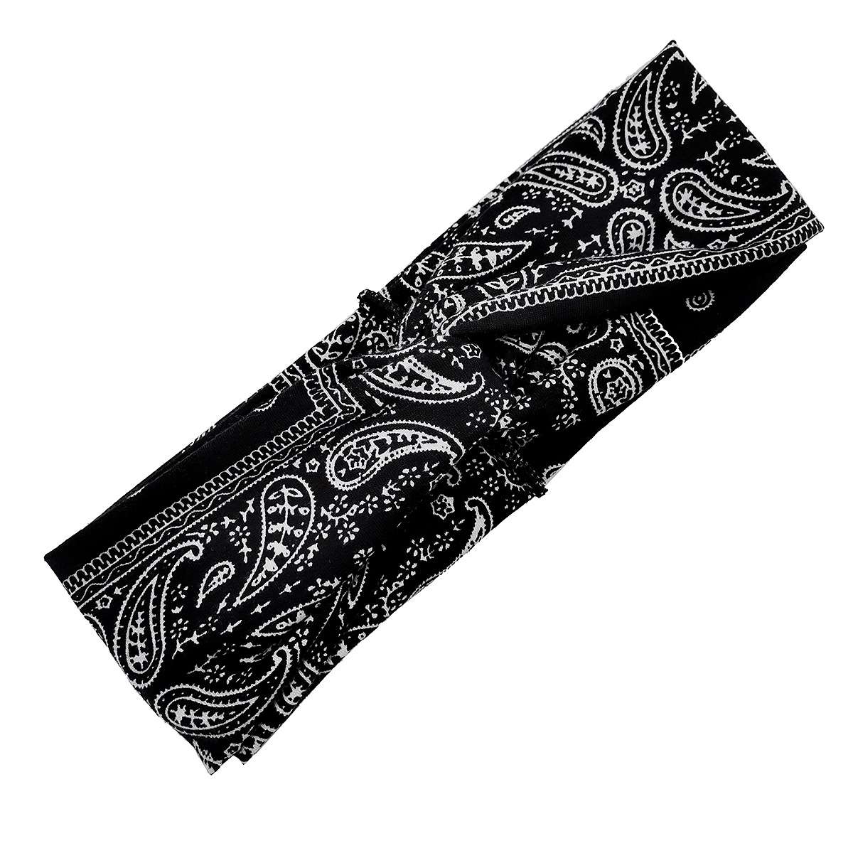 FLY139 New European and American women's printed cross headband Yoga exercise sweat-absorbing Bohemian cashew nut cross headband Item Picture