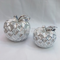 Creative crafts Ornament Gold and Silver plated Apple ornament Home Decoration ornament Fruit ornament Pear ornament Silver South American Golden Castle Vase factory