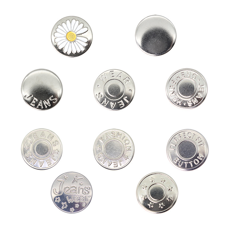 Large 20mm waist-cinching button, nail free and detachable universal button, a great tool for changing the size of jeans adjustment without sewing Specification image