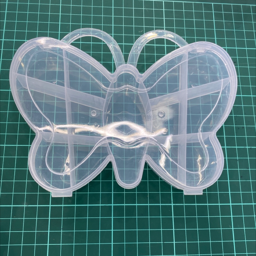 Square storage box big white butterfly