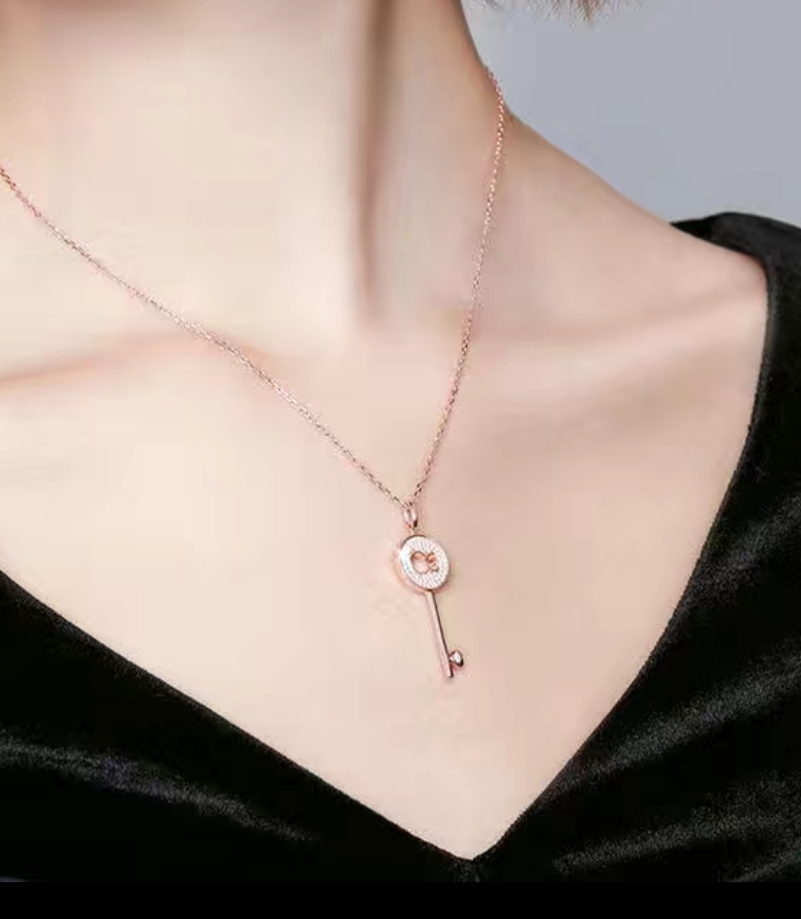 197女士夏款纯铜简约甜美2021年新款小众轻奢气质百搭项链详情图6