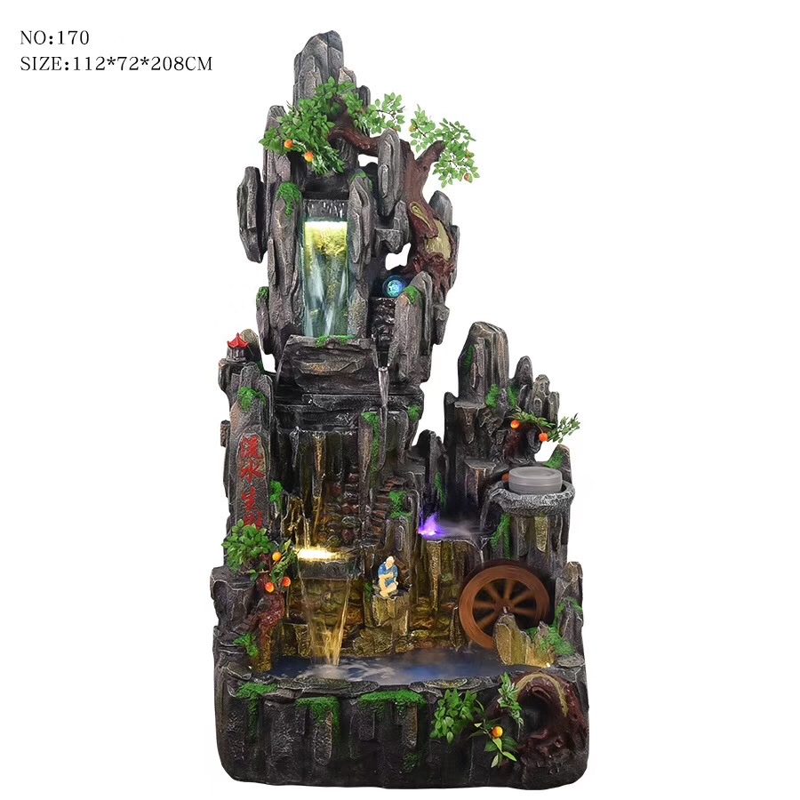 诸葛工艺庭院流水摆件阳台鱼池造景顶楼花园装饰布置景观鱼缸喷泉雾化加湿器爆款7279-57详情图7