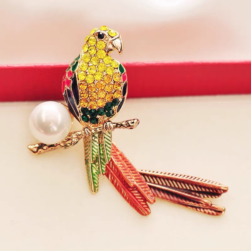 Long tail brooch