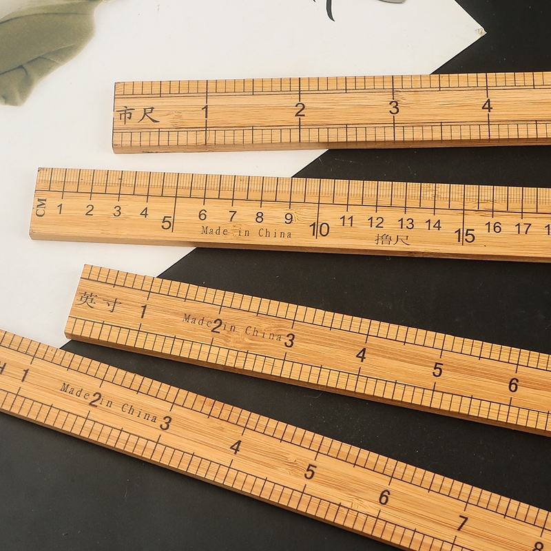 竹尺缝纫直尺市尺服装裁缝工具木尺1米量衣尺30cm测量衣服尺子图