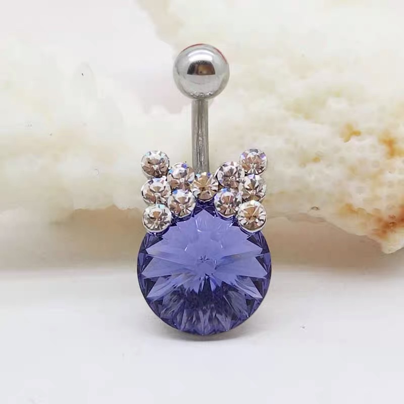 佳倩Bodypiercing肚脐钉脐环防过敏医用钢时尚穿刺饰品欧美性感女神个性女韩版时尚白底实物图