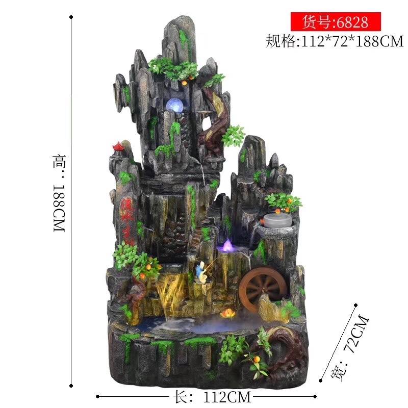 诸葛工艺庭院流水摆件阳台鱼池造景顶楼花园装饰布置景观鱼缸喷泉雾化加湿器爆款7279-57详情图9