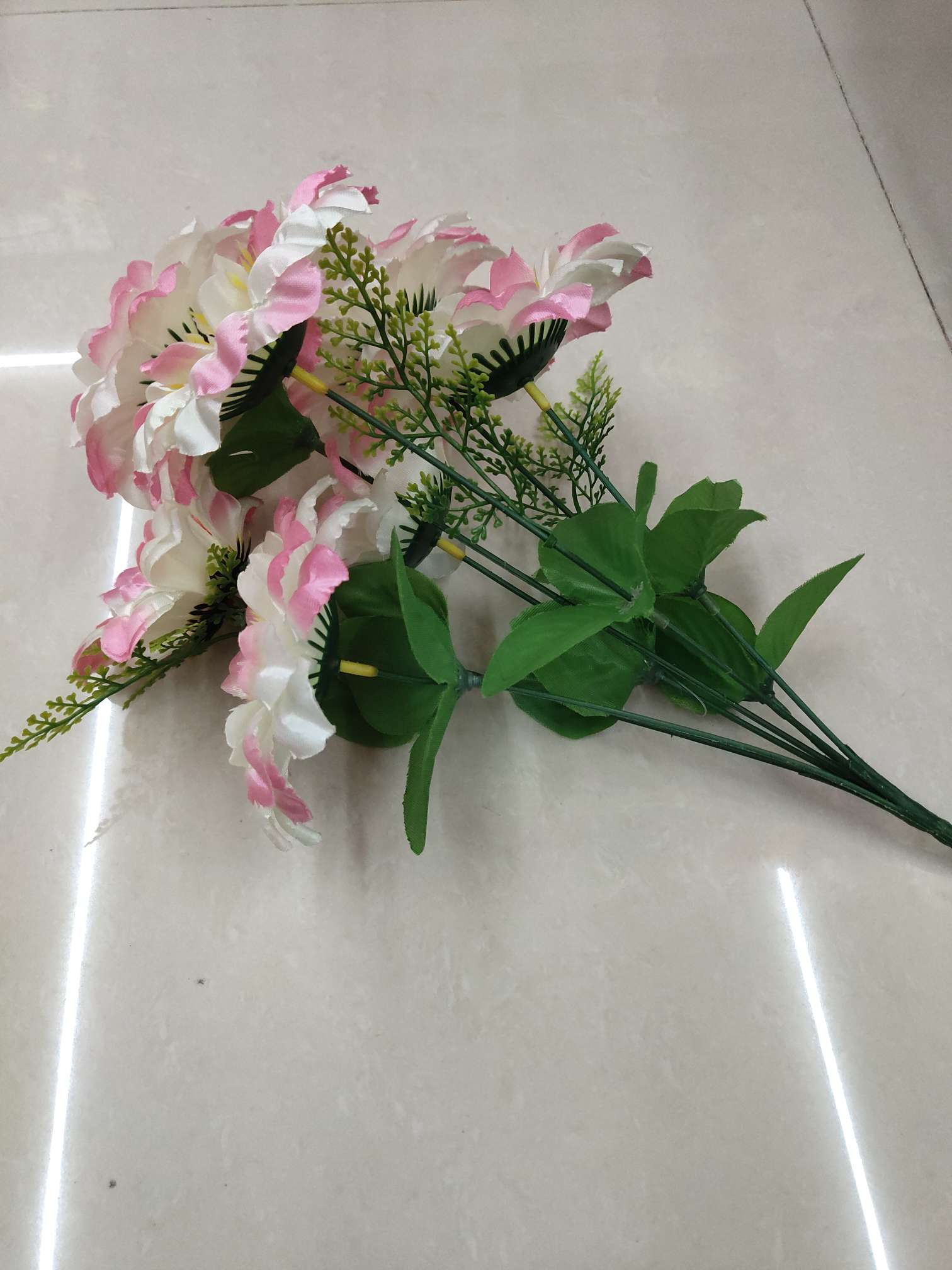 Factory direct sales with favorable prices, high-quality, high, medium and low-end artificial flowers, Qingming flowers and other 6 shiny small orchids details Picture