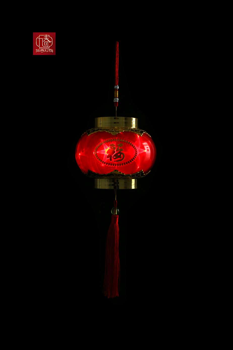 Laser crystal garden lamp, projecting "Fu" lantern, night light transmission, "Fu" character garden lamp, battery lamp, portable Item Picture