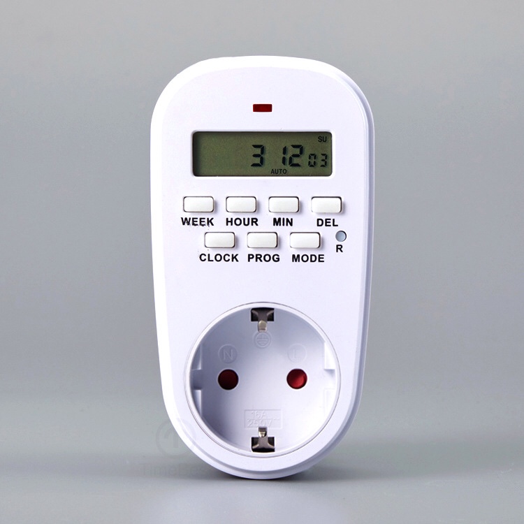 Smart European socket timing socket European regulation digital timer 7-day timing programming socket LCD display timing switch