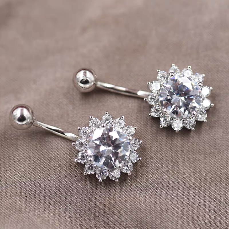 佳倩Bodypiercing肚脐钉脐环防过敏医用钢时尚穿刺饰品欧美性感女神个性女韩版流行白底实物图