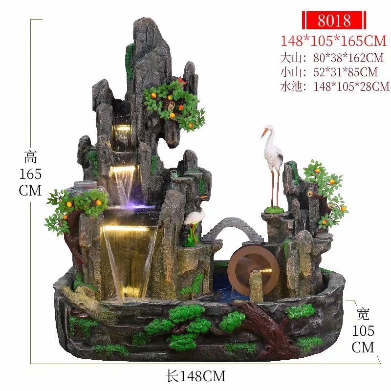 诸葛工艺庭院流水摆件阳台鱼池造景顶楼花园装饰布置景观鱼缸喷泉雾化加湿器爆款7279-57详情图15