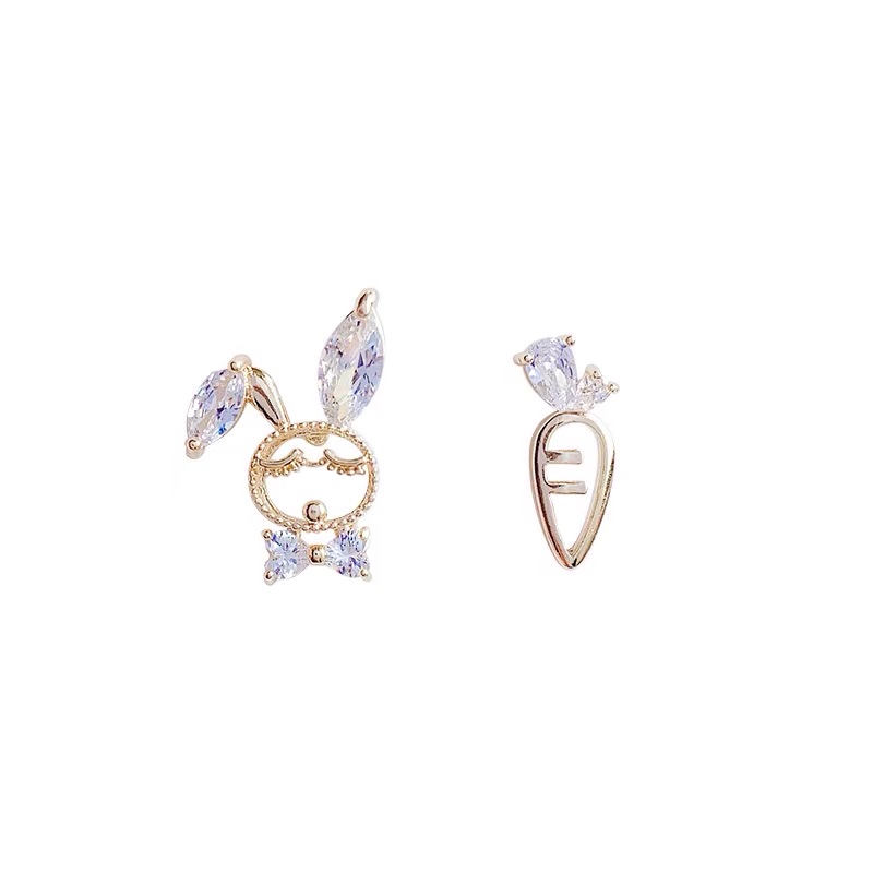 New original design: Sweet girl, little rabbit, radish and cute stud earrings Item Picture