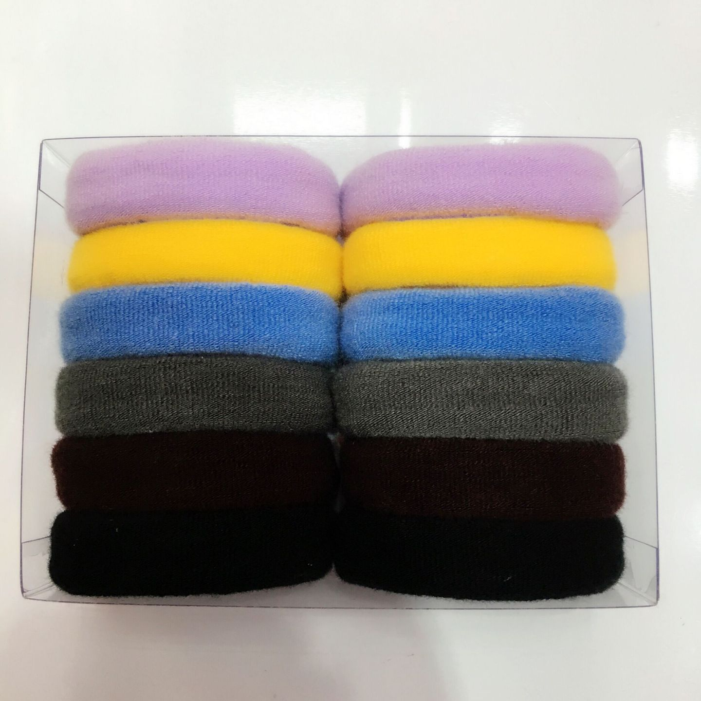 A box of 12 high-elasticity large rubber band hair bands for Wenying accessories