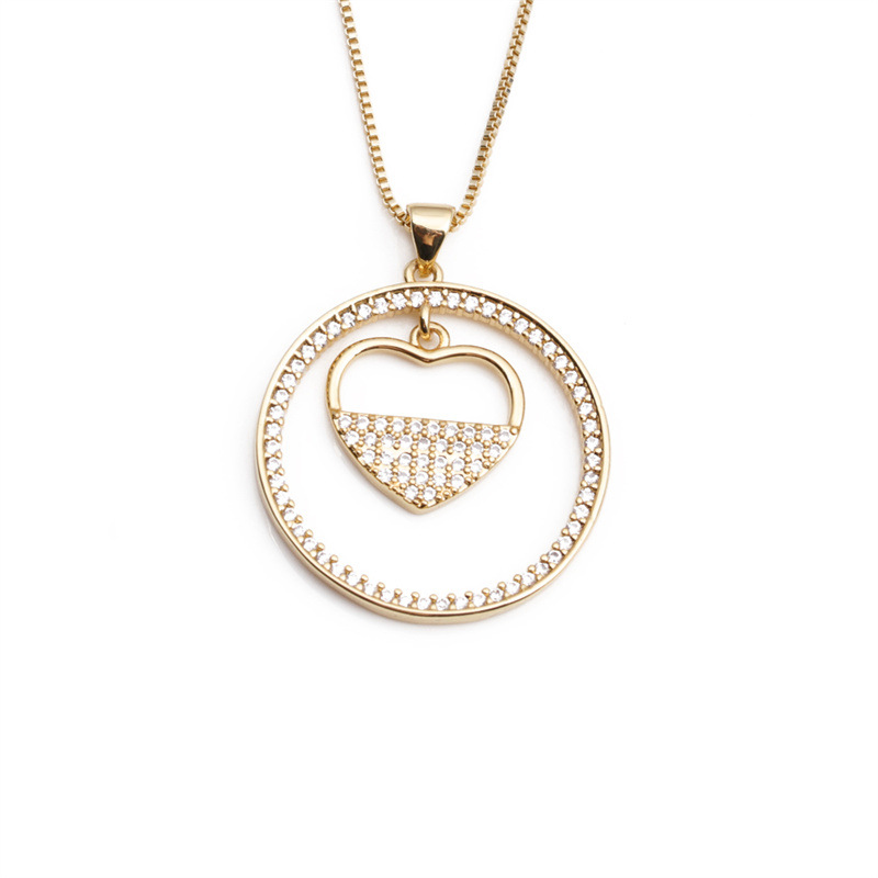 New copper-plated real gold exaggerated Devil's Eye necklace for women from Amazon, Europe and America detail image 1
