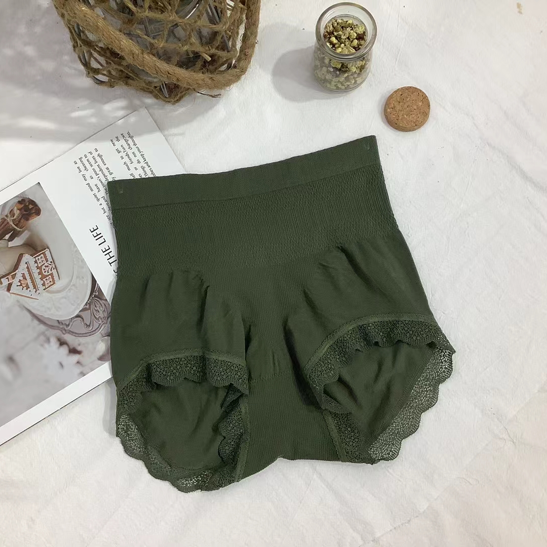 女士内裤高腰纯棉全棉裆抗菌夏季薄款无痕收腹女式三角裤头