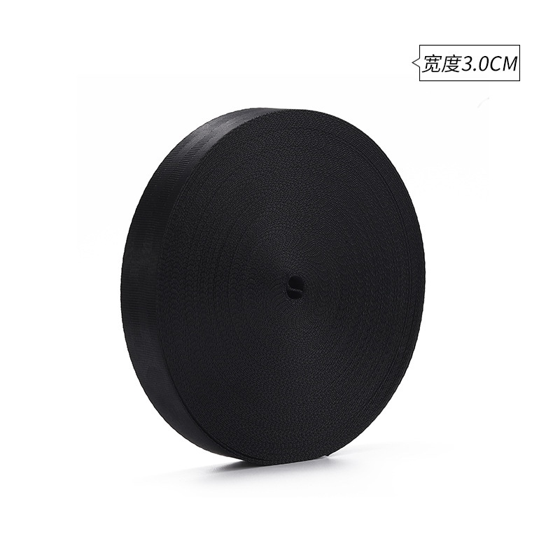 3cm black imitation nylon safety woven tape 24#