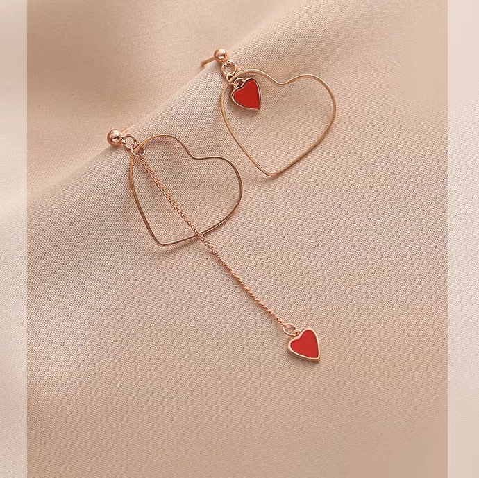 Love design fashion network red trend temperament all matching long earrings