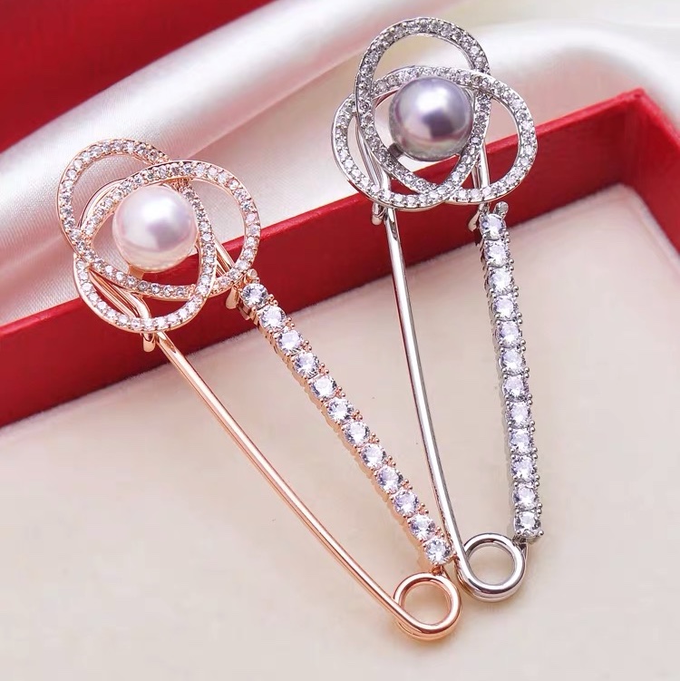 Jewelry pin fixed clothing coat decorative pearl Korean corsage brooch waist artifacts for women 2021 new model