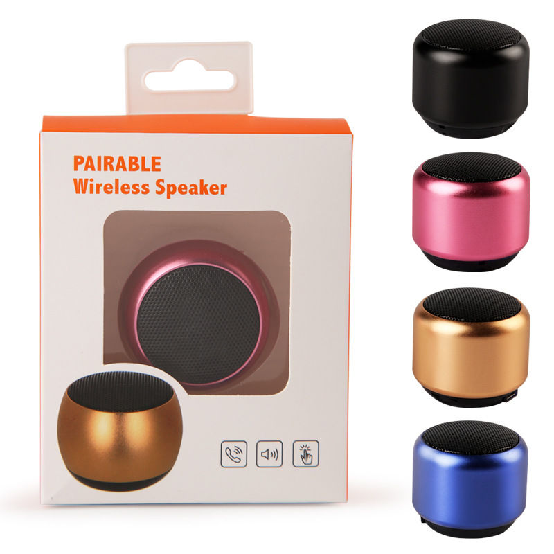 Stereo mini Bluetooth speaker portable ultra-small subwoofer 3D surround small German steel gun