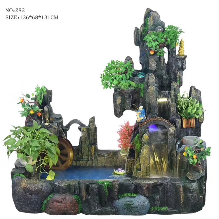 诸葛工艺庭院流水摆件阳台鱼池造景顶楼花园装饰布置景观鱼缸喷泉雾化加湿器爆款7279-57详情图2