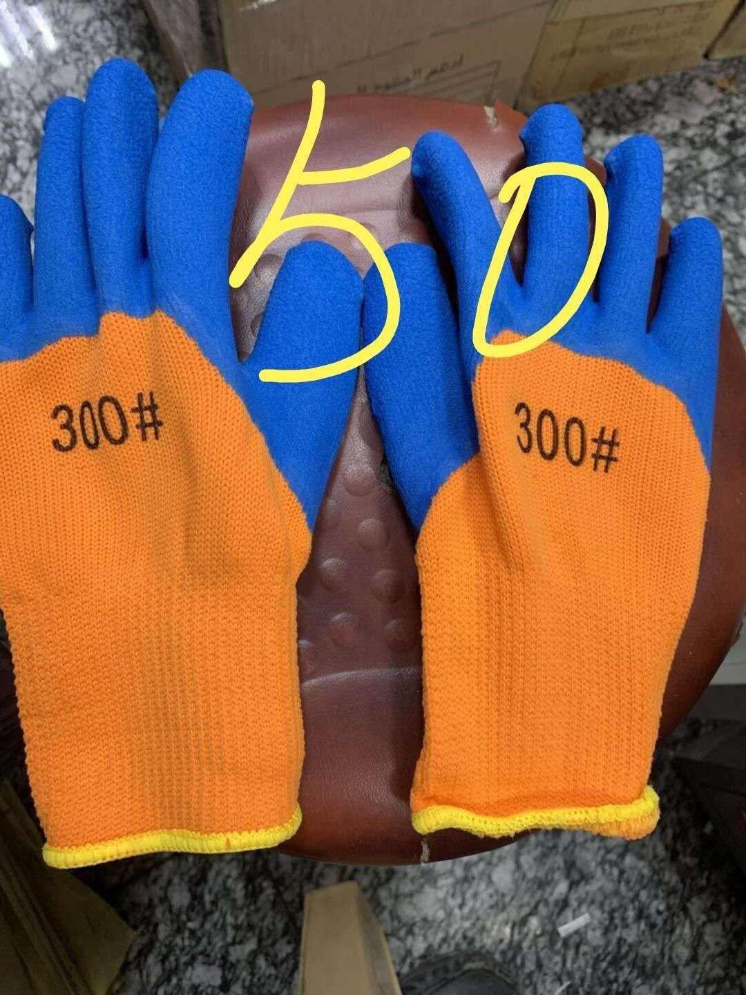 毛圈咖啡色发泡乳胶劳保手套加厚保暖工作防护保护双手劳工手套详情图5