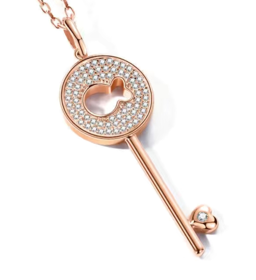 197女士夏款纯铜简约甜美2021年新款小众轻奢气质百搭项链详情图1