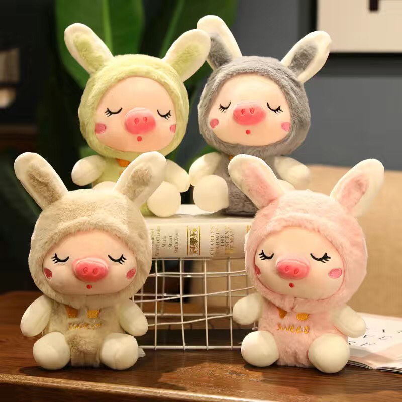 Wedding shower doll Cute tiger pig wedding doll 8 inch claw machine doll plush toy doll into a pig