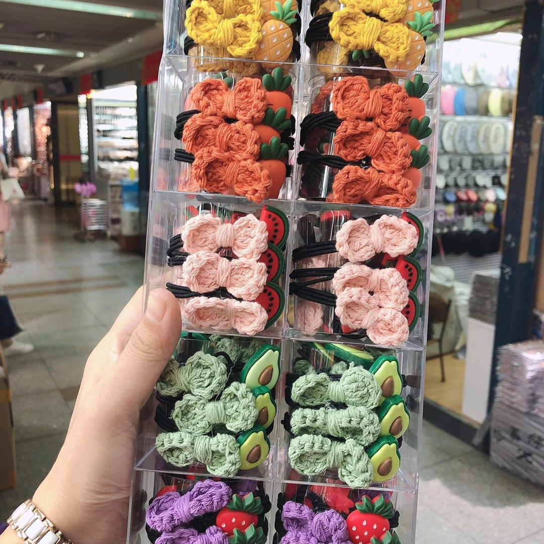 Korean version new leather band bow hair tie, woolen hair band headwear, women's hair tie, alloy hair accessory, hair band, women's Mifel 003