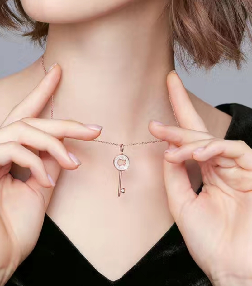 197女士夏款纯铜简约甜美2021年新款小众轻奢气质百搭项链详情图8