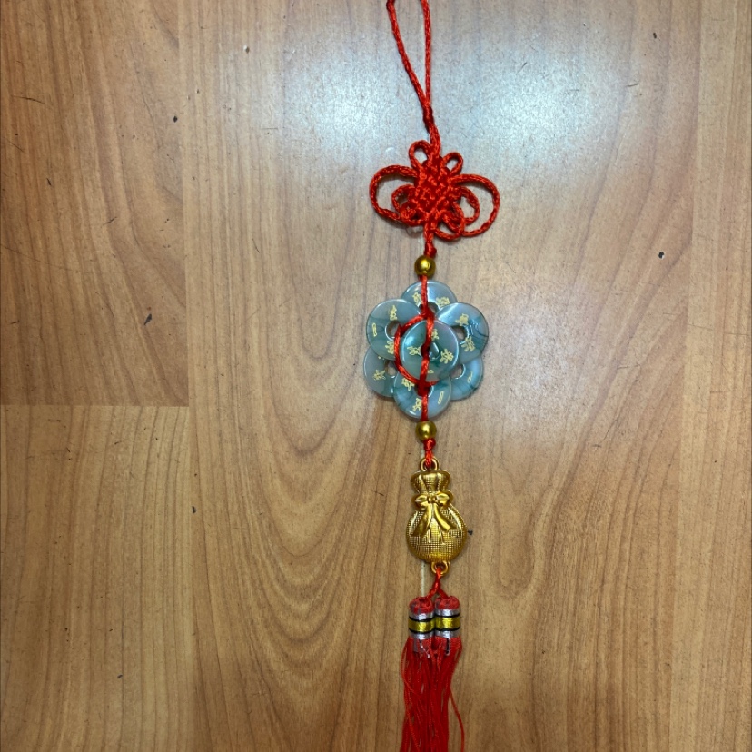 Small knot hanging plum blossom jade hanging money bag