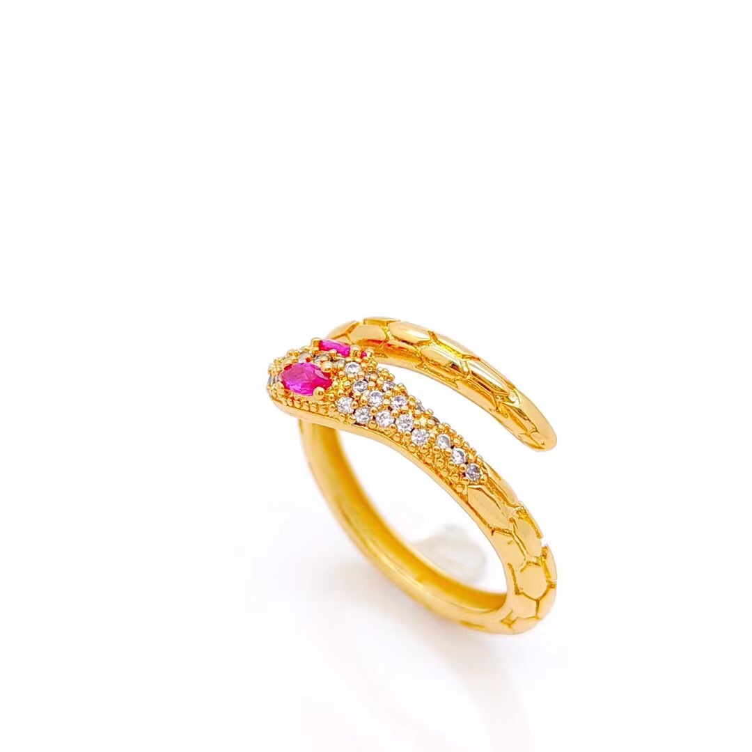Hipster Exotic snake couple ring for women