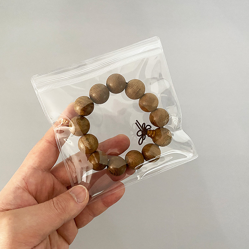 Customized portable small jewelry earrings storage and organization transparent plastic PVC self-sealing bags for jewelry packaging and sealing bags details Picture