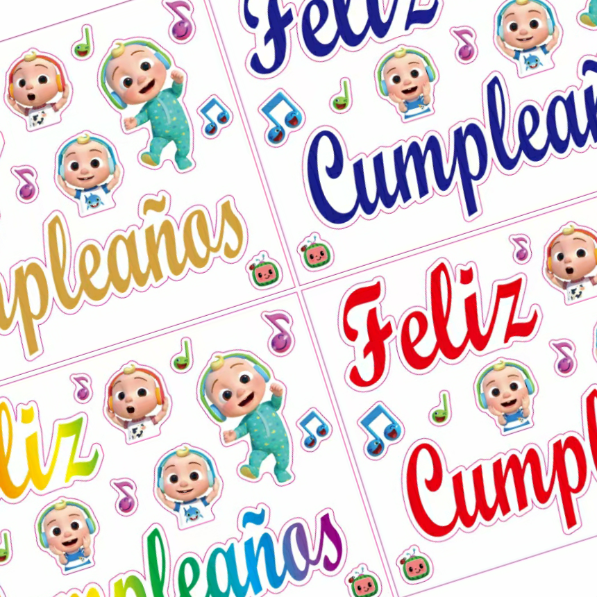 Spanish bouncy ball stickers