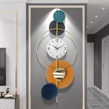 新中式创意钟表客厅餐厅时钟轻奢挂钟挂墙钟饰银杏叶艺术挂表