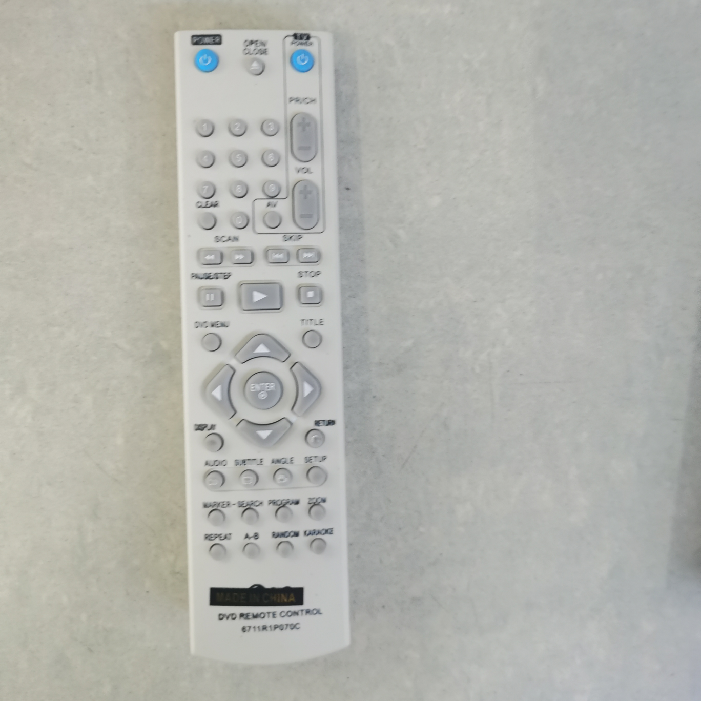 6711R1P070C  DVD REMOTE CONTROL 万能遥控器DVD遥控