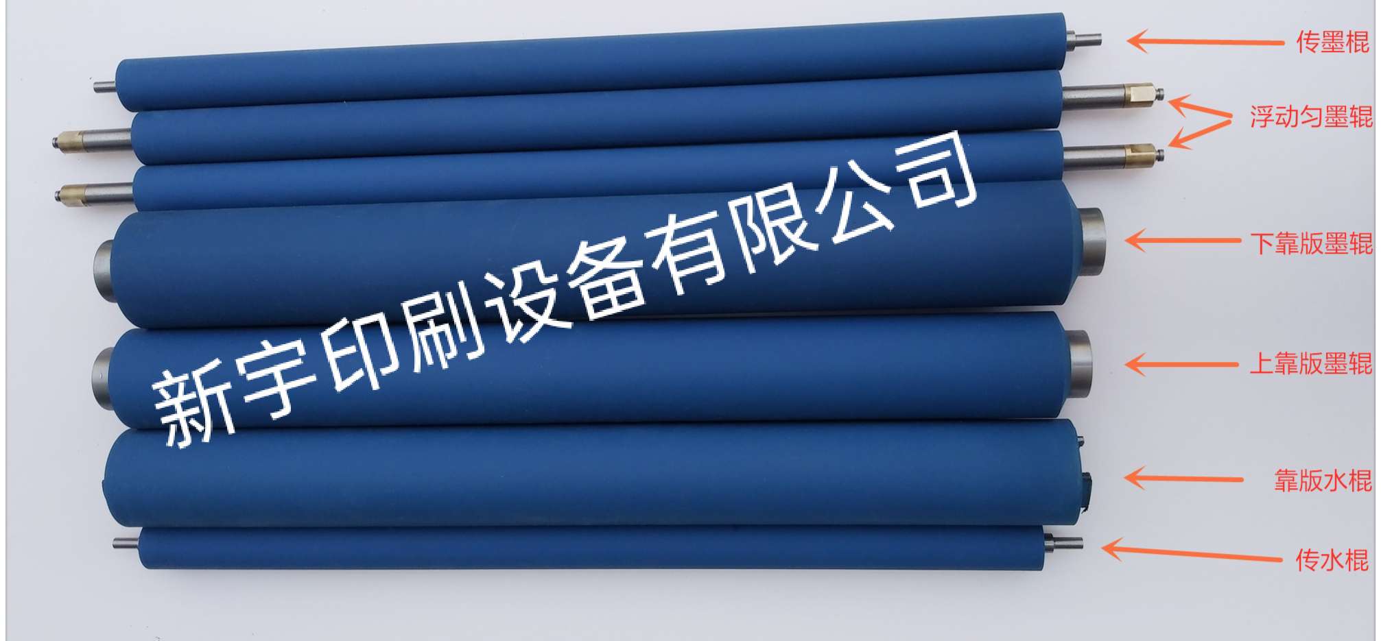 47 Rubber roller, ink roller, water roller, plate uniform ink transfer, water and ink transfer offset printing machine accessories Specification image