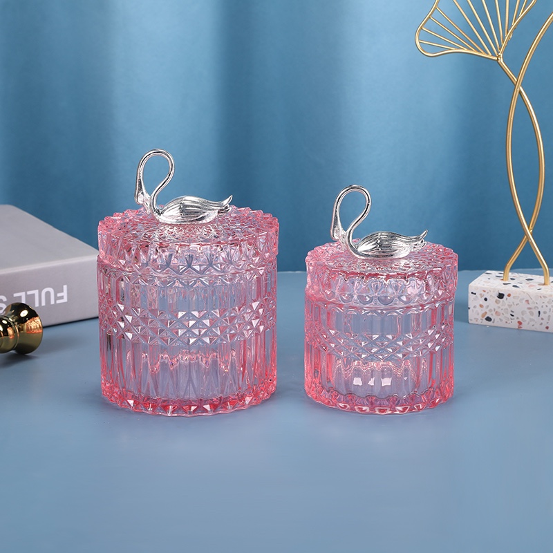 Nordic light luxury lead-free candy jar Jewelry storage jar home decoration