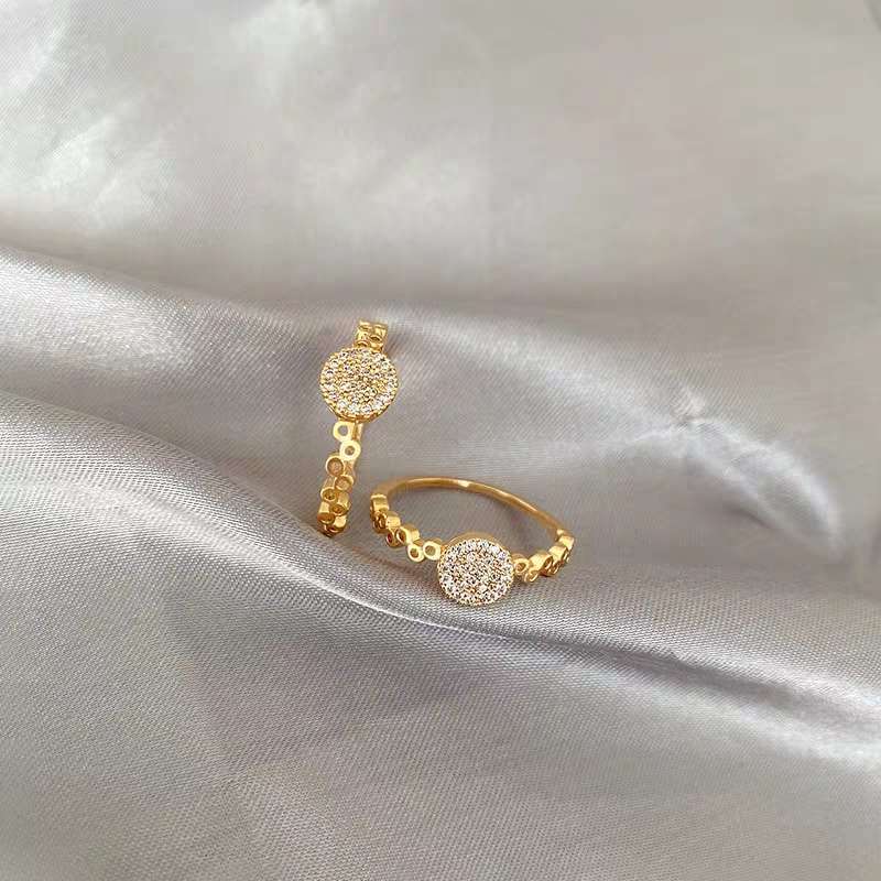 Japanese-style light luxury ring, trendy and niche design for women on Instagram, fashionable and individual. Korean-style internet-famous high-end index finger accessory details Picture