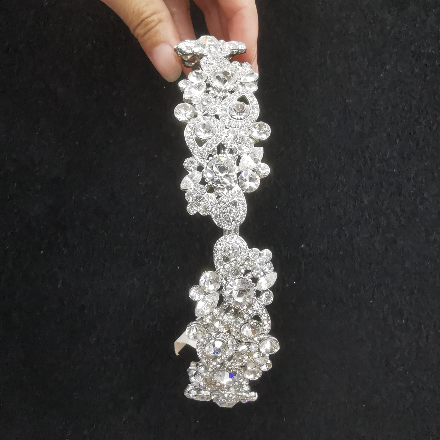 Korean headband Crystal diamond set with natural freshwater pearl pressure hair clip
