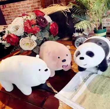 Half station version three naked bear cute plush toy doll doll 0802