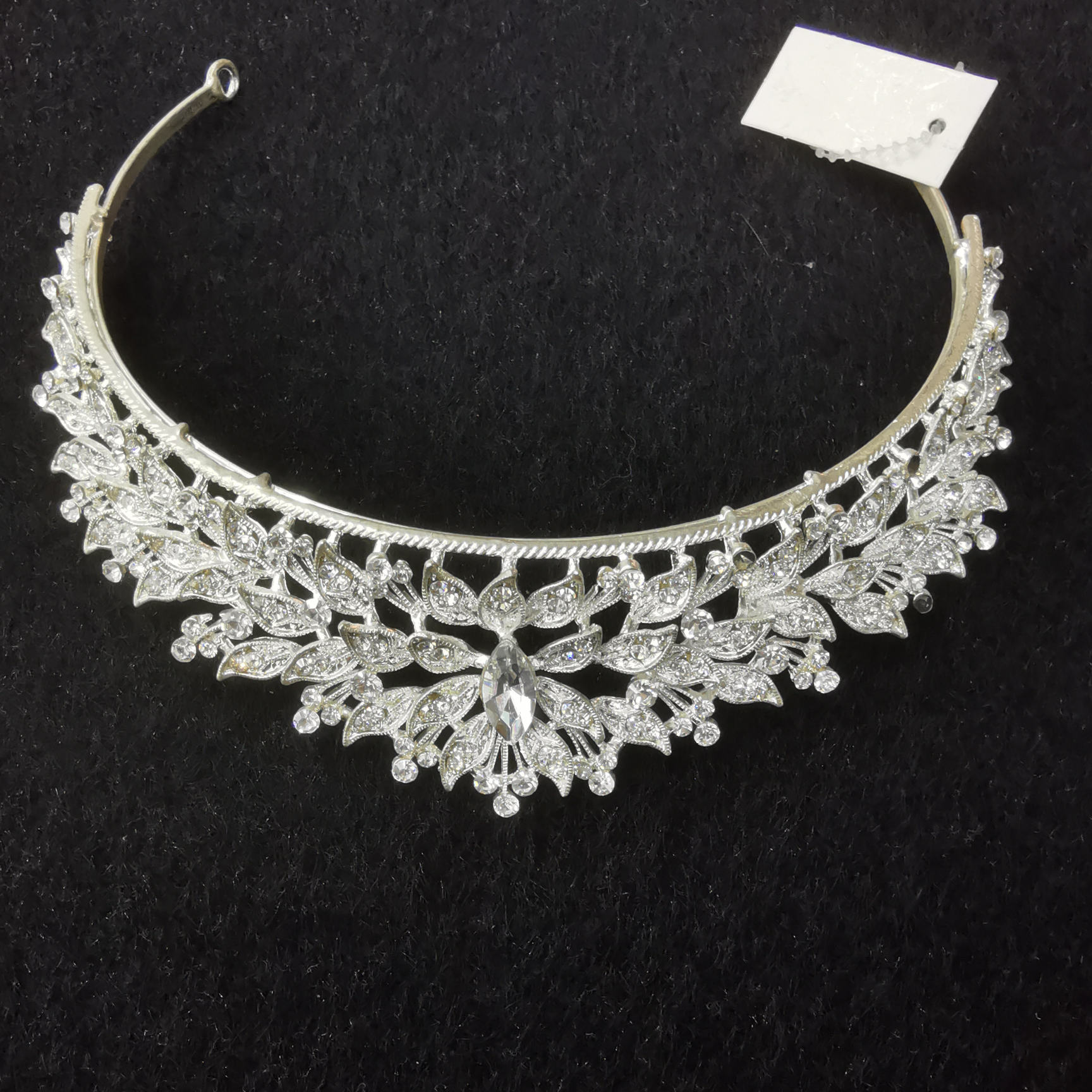 Bridal Crown Headpiece Silver jewelry Luxury rhinestone Princess Crown Korean performance birthday wedding photography