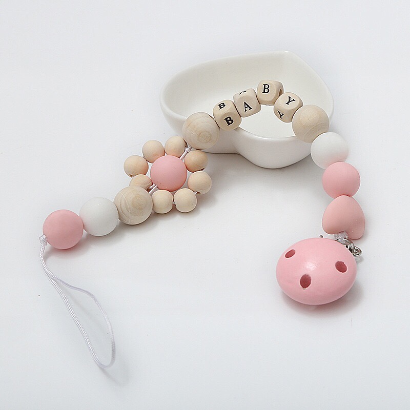 环保木质奶嘴夹