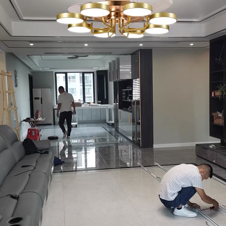 发光灯饰隐形风扇吊灯变频电扇客厅灯灯具简约现代餐厅家用新款