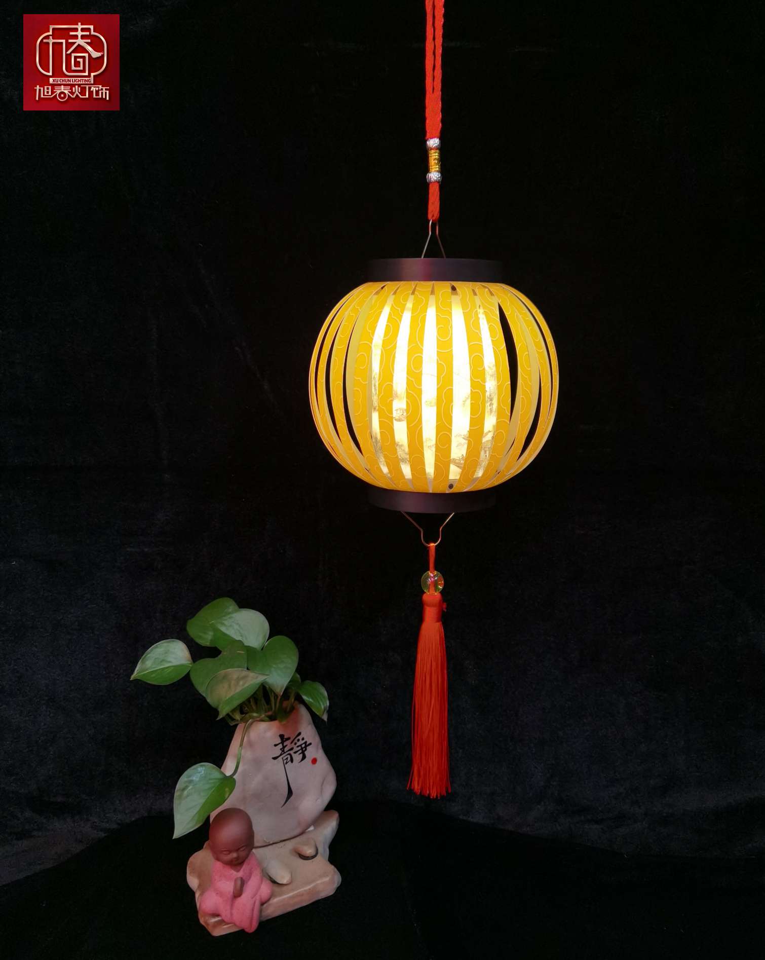 Handmade DIY lantern painting creative PVC material colored seven-color lanterns Specification drawing