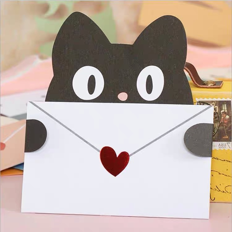 韩国创意卡通立体贺卡六一儿童生日邀请函祝福卡留言小卡片纸动物卡片